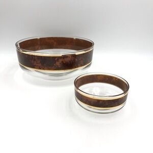 Vintage Mid Century Chip And Dip Bowl Set